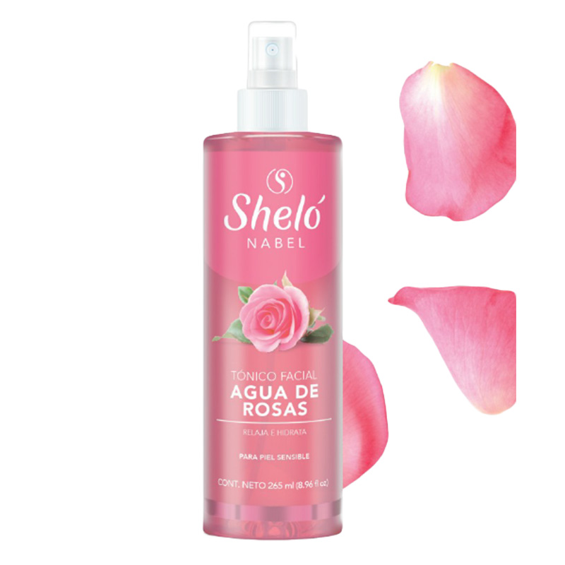 Tónico Facial Agua de Rosas Sheló Nabel Efecto Relajante