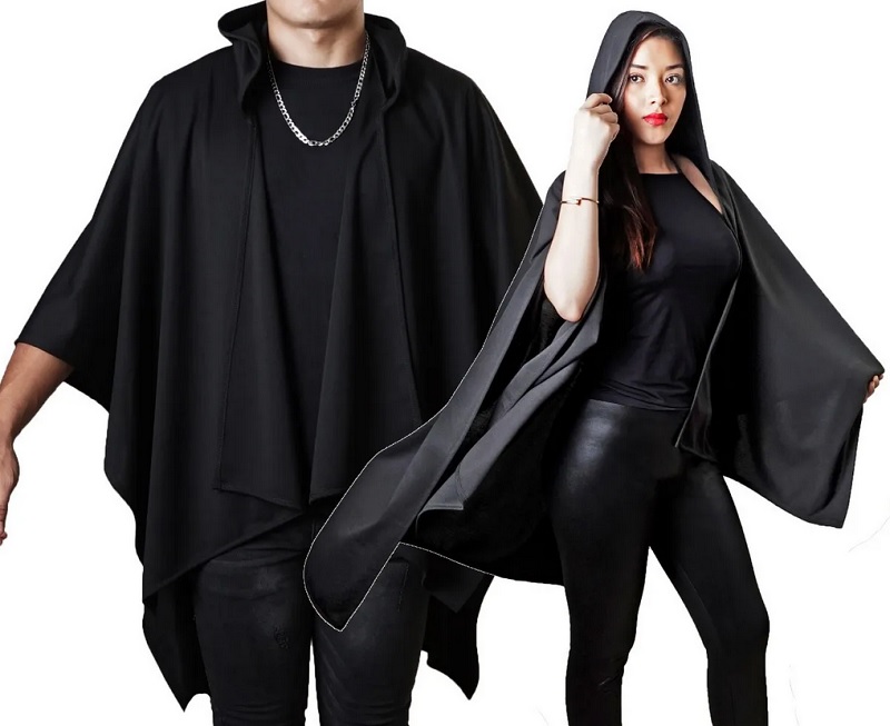 Poncho Con Gorro, Gabán, Duo 2 piezas, Abierto ( 1 Poncho Hombre + 1 Poncho Mujer)