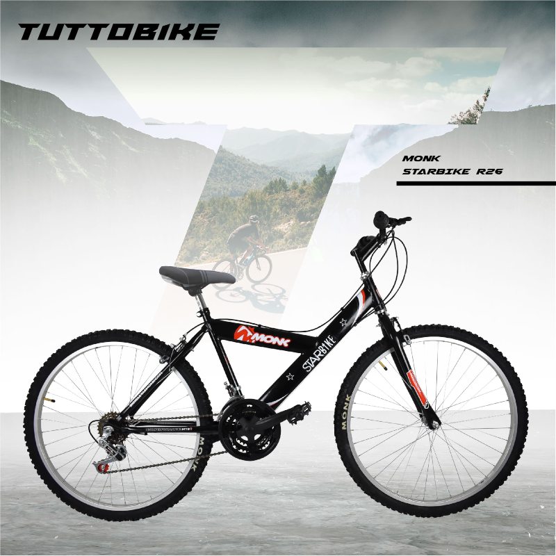 Bicicleta Montaña Rodada 26 18 Velocidades Monk StarBike