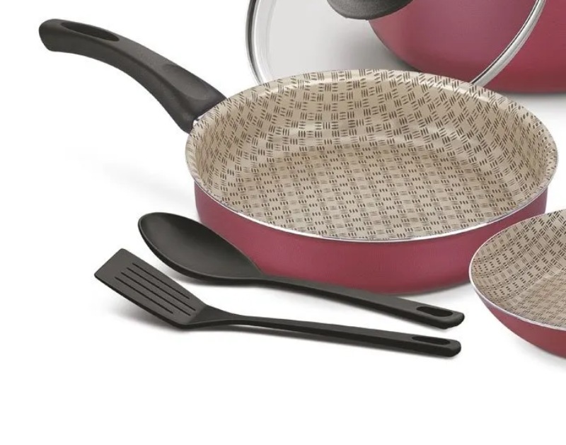 Batería de cocina Tramontina Paris Utensilios 20599/789, 20599/761 7 piezas roja END