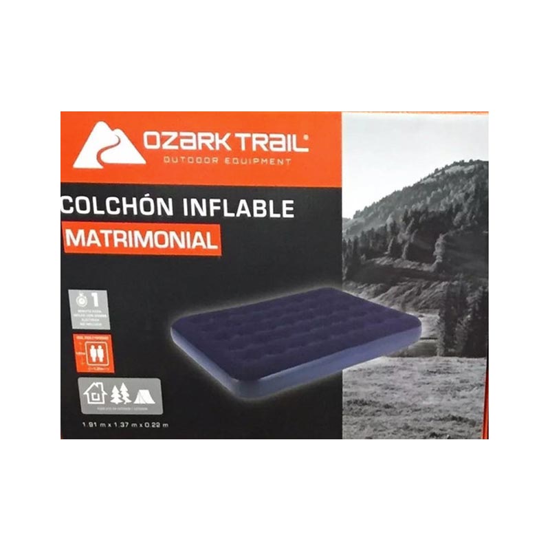 Colchón Inflable Ozark Trail Matrimonial Azul