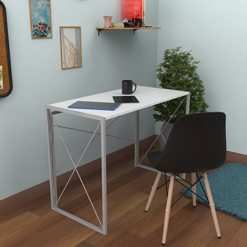 Escritorio Minimalista para Computadora | Multiusos para recamara juveniles de MDF Texturizado tipo Madera, Home Office (Medidas de 100X75X50 cm)