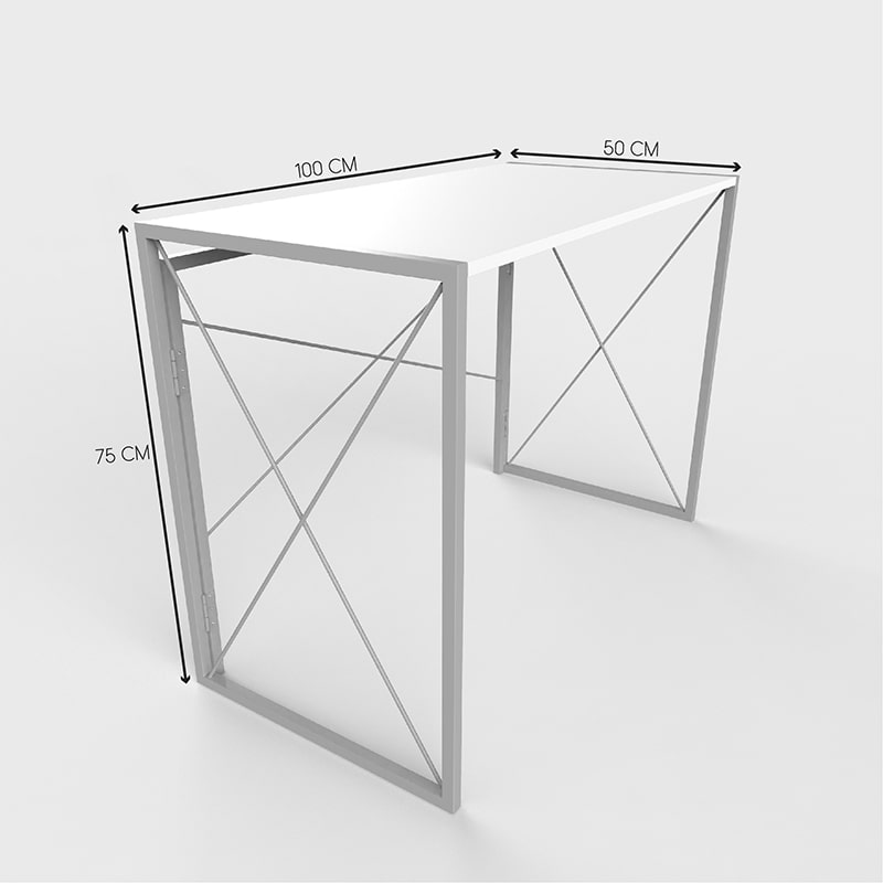 Escritorio Minimalista para Computadora | Multiusos para recamara juveniles de MDF Texturizado tipo Madera, Home Office (Medidas de 100X75X50 cm)