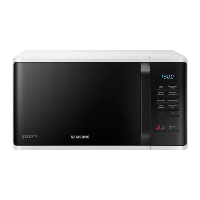 Horno De Microondas Samsung Ceramic Inside 0.8 Pies Cúbicos MS23K3513AW 