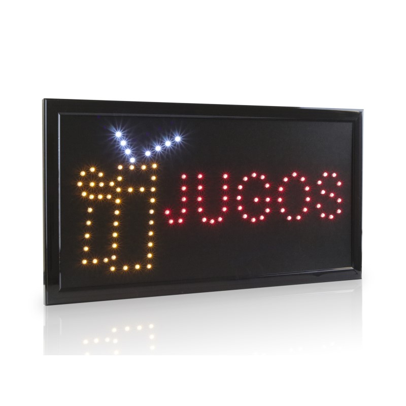 Letrero Luminoso Anuncio Jugos Led Colgante 48x25 Cm