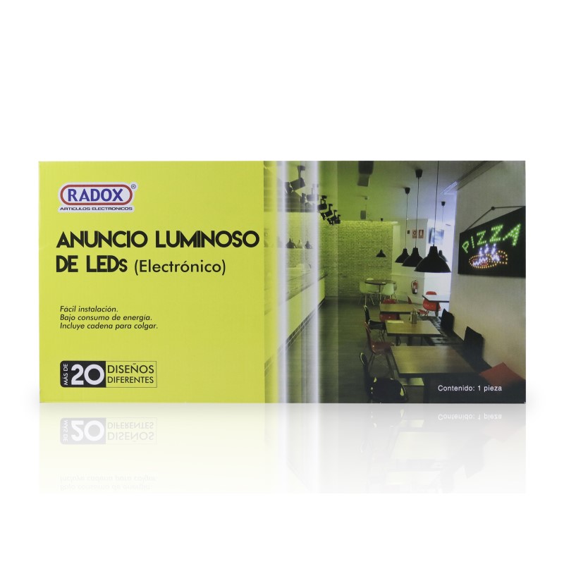 Letrero Luminoso Anuncio Jugos Led Colgante 48x25 Cm