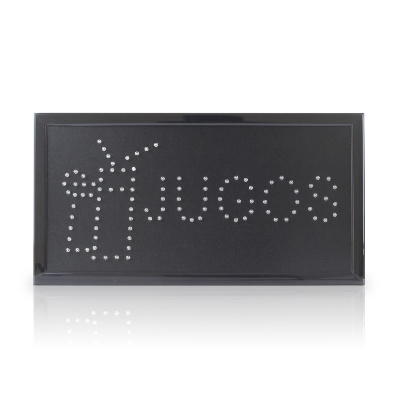 Letrero Luminoso Anuncio Jugos Led Colgante 48x25 Cm