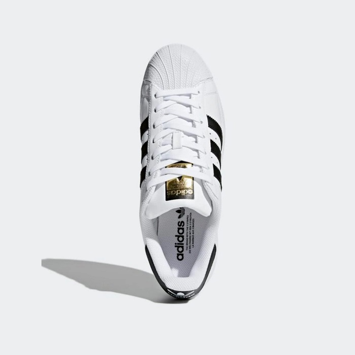 JS TENIS ADIDAS SUPERSTAR FOUNDATION BLANCO CON NEGRO (C77124)