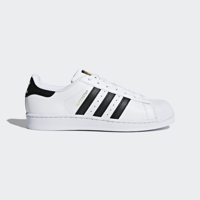JS TENIS ADIDAS SUPERSTAR FOUNDATION BLANCO CON NEGRO (C77124)