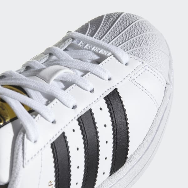 JS TENIS ADIDAS SUPERSTAR FOUNDATION BLANCO CON NEGRO (C77124)