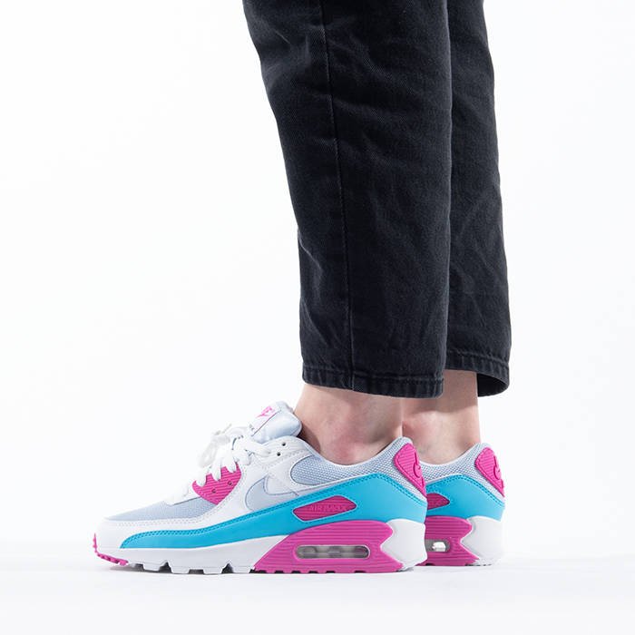JN TENIS NIKE AIR MAX 90 BLANCO GRIS ROSA AZUL (CT1030-001)