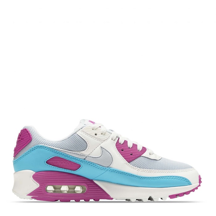 JN TENIS NIKE AIR MAX 90 BLANCO GRIS ROSA AZUL (CT1030-001)