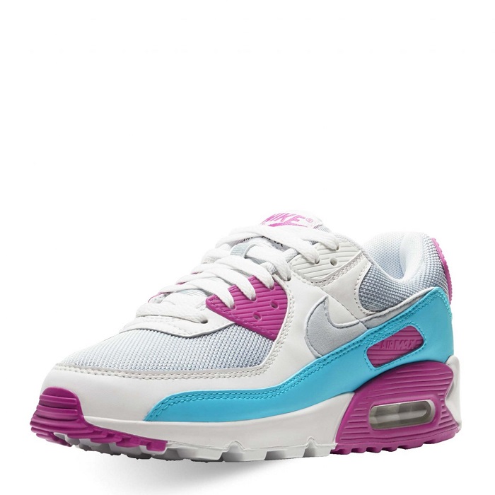 JN TENIS NIKE AIR MAX 90 BLANCO GRIS ROSA AZUL (CT1030-001)