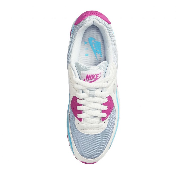 JN TENIS NIKE AIR MAX 90 BLANCO GRIS ROSA AZUL (CT1030-001)