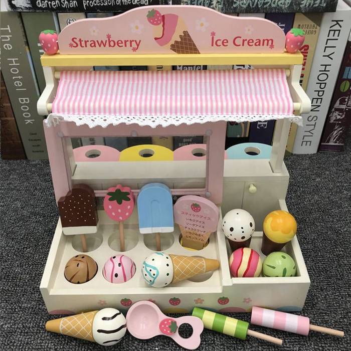 Juguete Didáctico Heladería con Helados & Paletas de Madera