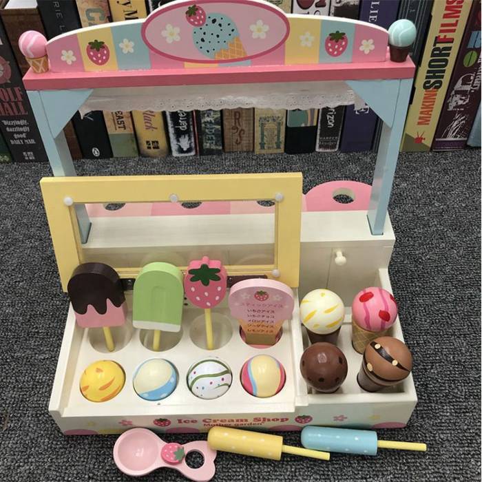 Juguete Didáctico Heladería con Helados & Paletas de Madera