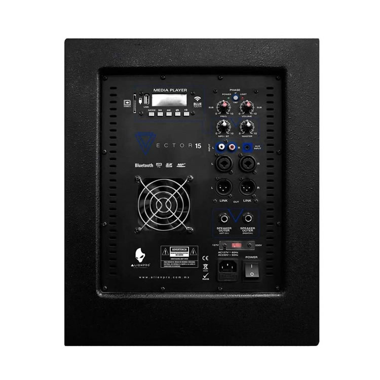 Sistema Lineal De Audio Con Subwoofer Alienpro Vector 15 SMS