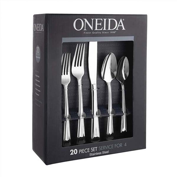 Juego de Cubiertos acero inoxidable Cella Oneida 20 pzas. 1 paq. ONEIDA-H246020A 