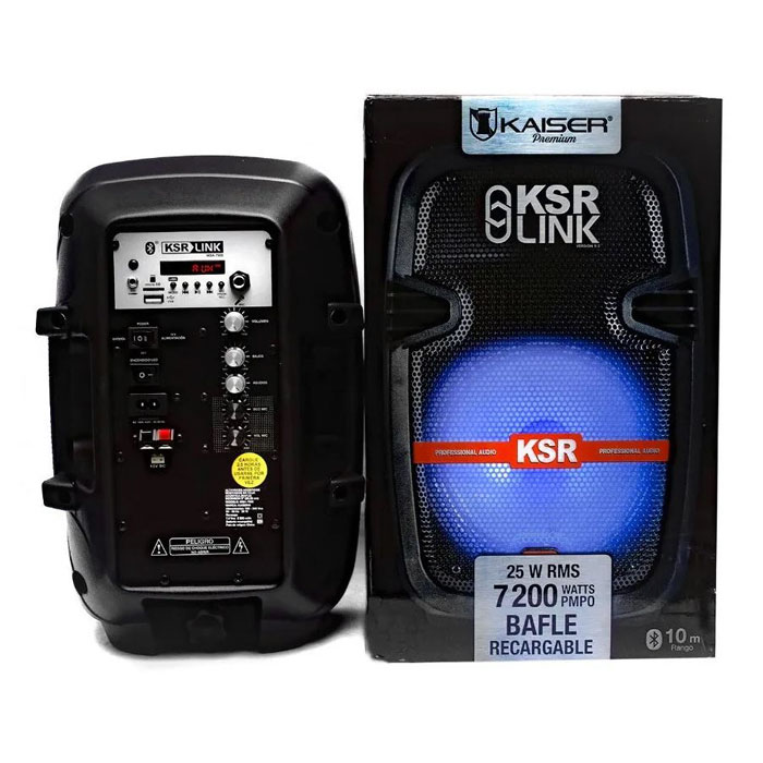 Kaiser Bafle De 8 Pulgadas Con Entrada Rca Recargable