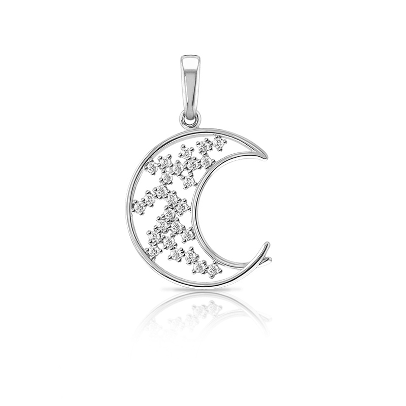DIJE LUNA ASTRAL ORO 14K ABBA JOYAS.