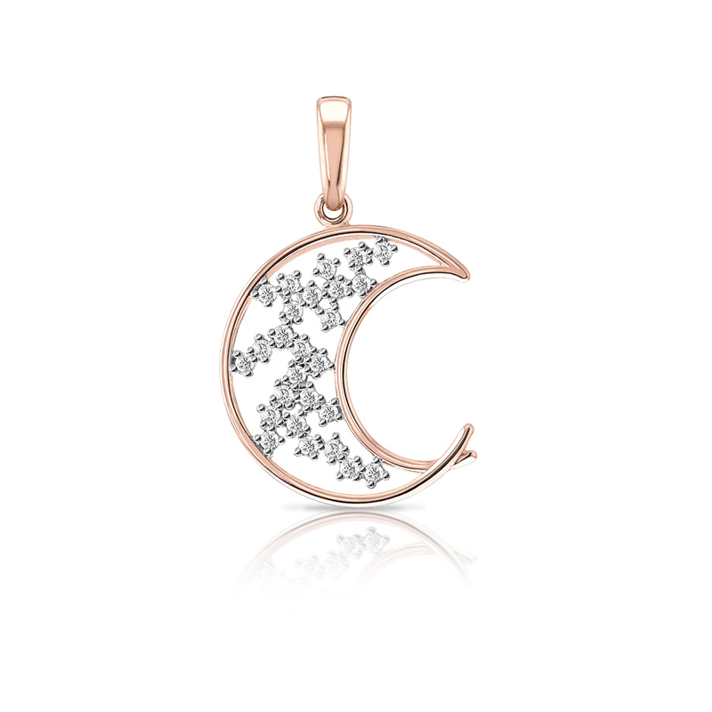 DIJE LUNA ASTRAL ORO 14K ABBA JOYAS.