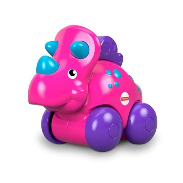 Fisher-Price Carrito de Dinosaurio Triceratops Rosa