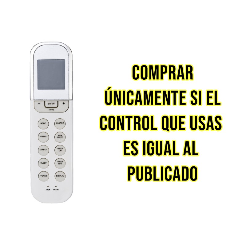 Control Mirage Minisplit Aire Acondicionado X2 Life Magnum Inverter