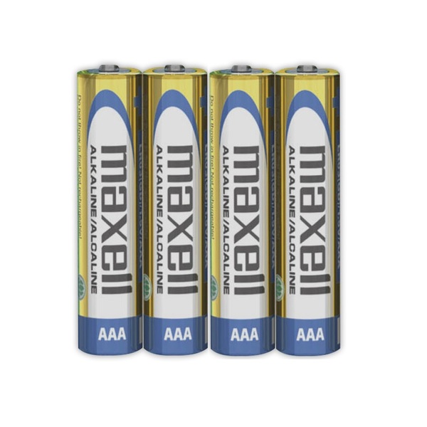 Maxell Pilas Alcalinas Triple A / Batería AAA / Paquete De 4 Piezas / LR03-4PK / 723865