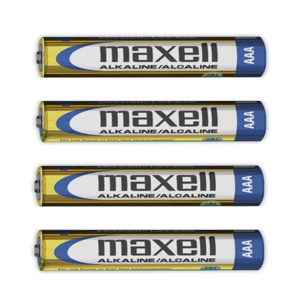 Maxell Pilas Alcalinas Triple A / Batería AAA / Paquete De 4 Piezas / LR03-4PK / 723865