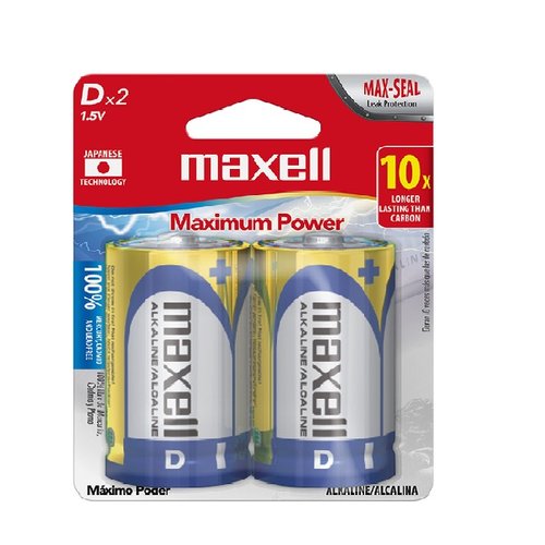 Maxell Pilas Alcalinas Tipo D / LR20-2PK / / Batería D / Paquetes