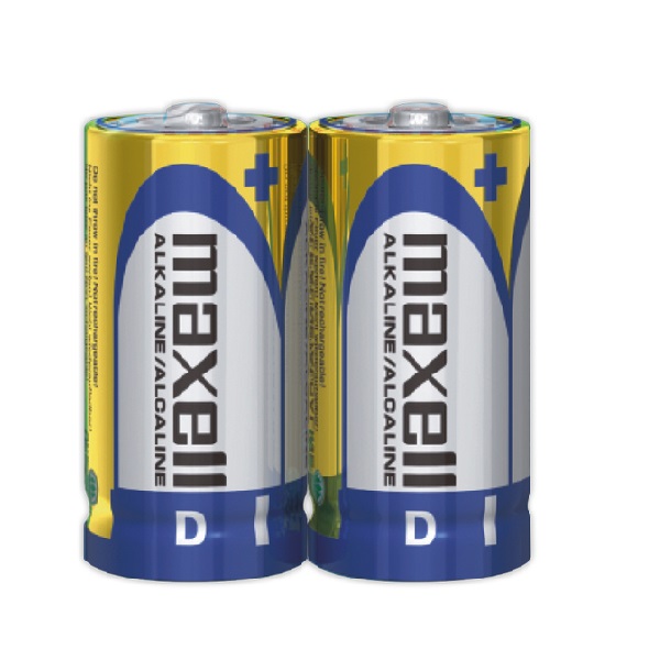 Maxell Pilas Alcalinas Tipo D / LR20-2PK / / Batería D / Paquetes de 2 piezas, 723020