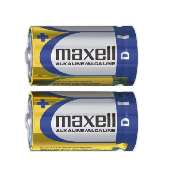 Maxell Pilas Alcalinas Tipo D / LR20-2PK / / Batería D / Paquetes de 2 piezas, 723020