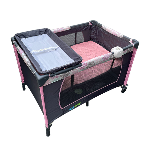 Corralito para bebé con toldo mosquitero, cuna, cambiador y caja musical KOOL BABY MOD. PP-02