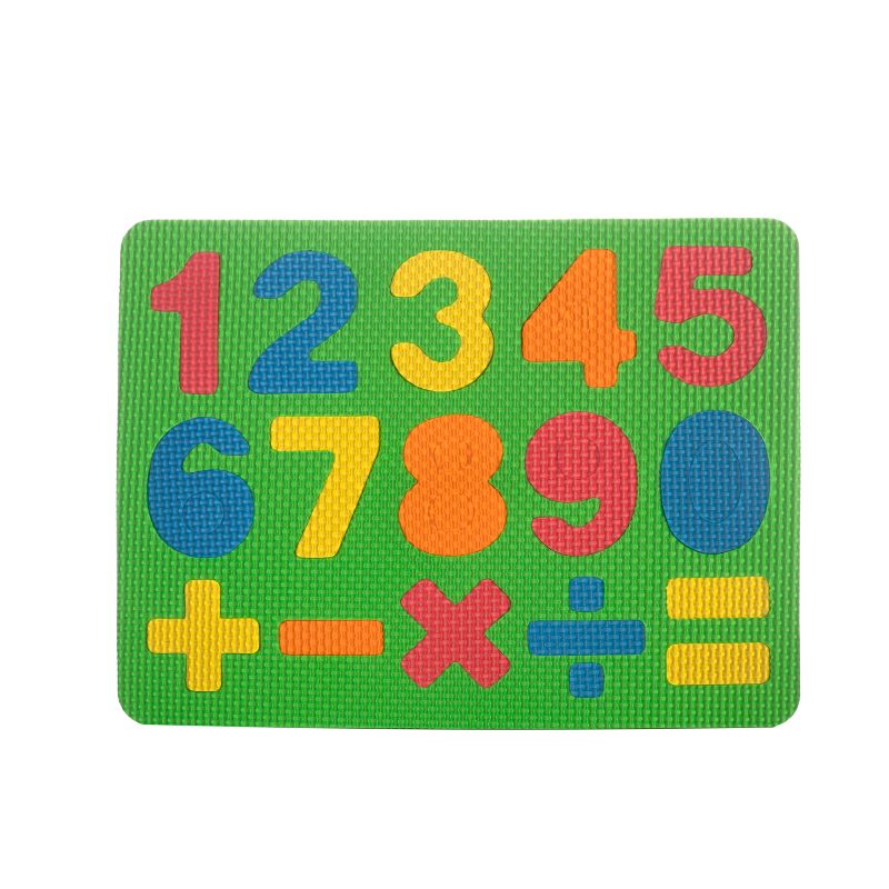 Rompecabezas De Números y Operaciones Básicas Fomi Foamy Para Niños Color Verde