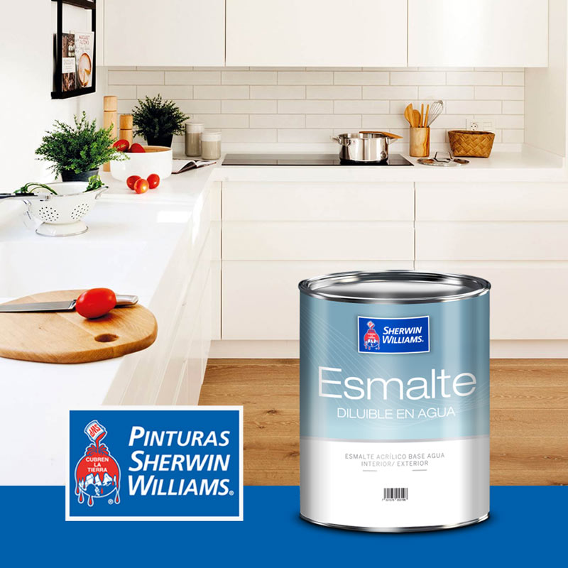 Galón de esmalte diluible en agua SHERWIN WILLIAMS