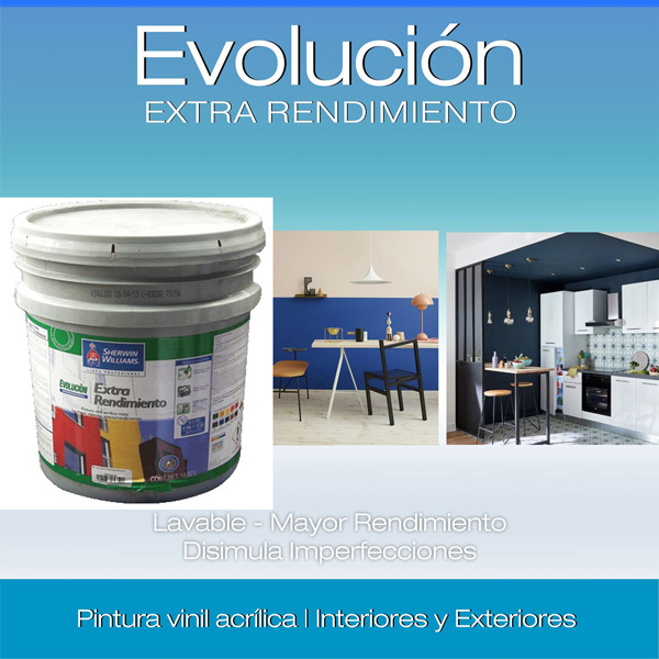 Cubeta de Pintura Vinílica MATE BLANCO EVOLUCIÓN SHERWIN WILLIAMS