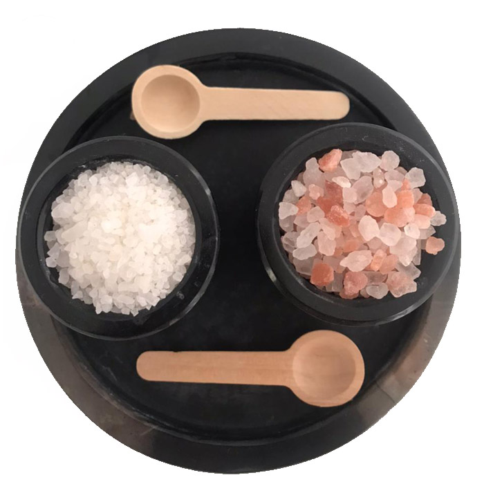 Salero, pimentero o salsero de mármol color negro