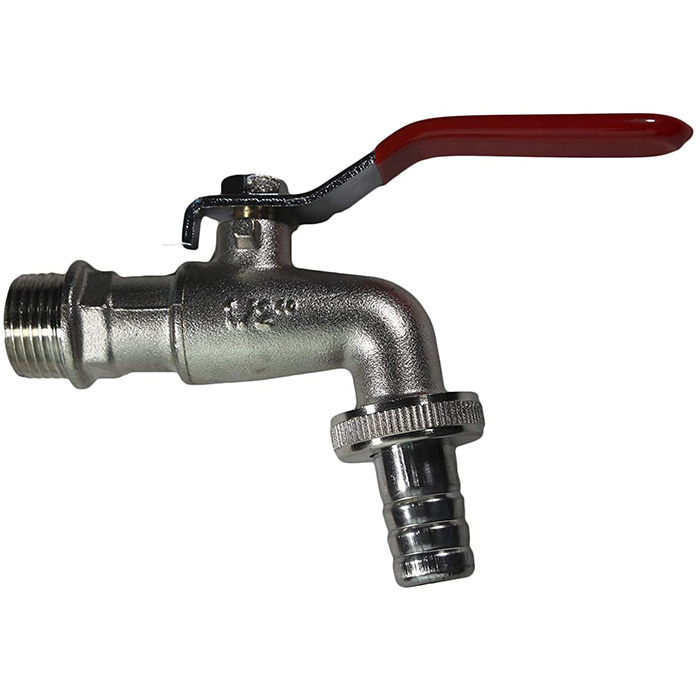 CNX Llave Para Jardín de Nariz tipo Italiana 1/2" en Latón (Llave de agua para jardín, incluye adaptador para manguera)