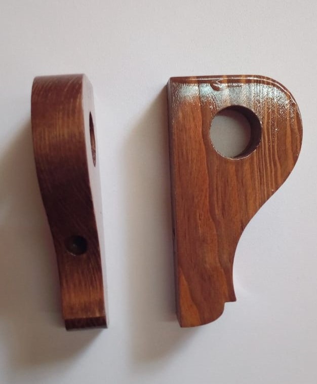 Mensula De Soporte Para Cortinero De Madera