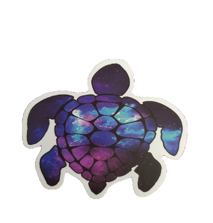 sticker pegatina estampa TORTUGA UNIVERSO decoración juguete PVC RESISTENTE AGUA SOL FILTRO ANIME