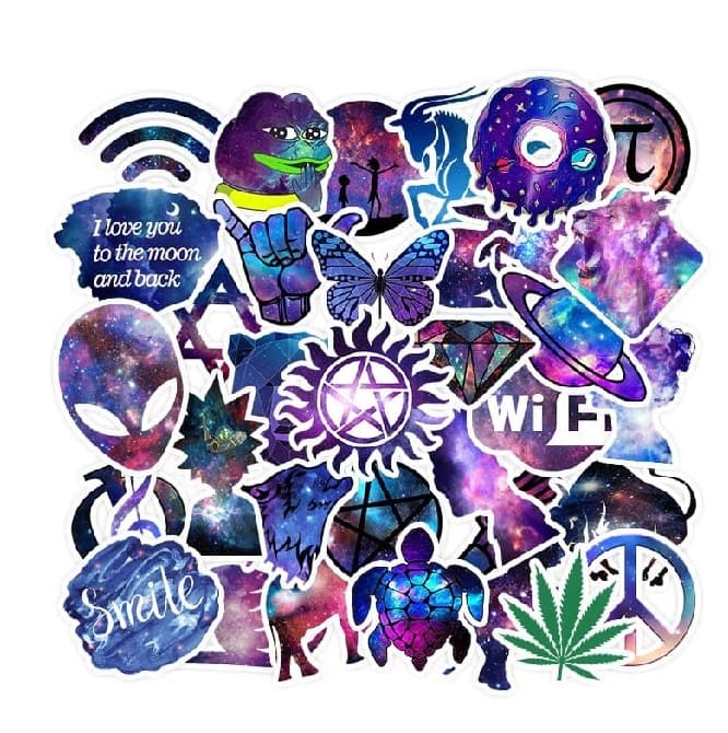 sticker pegatina estampa TORTUGA UNIVERSO decoración juguete PVC RESISTENTE AGUA SOL FILTRO ANIME