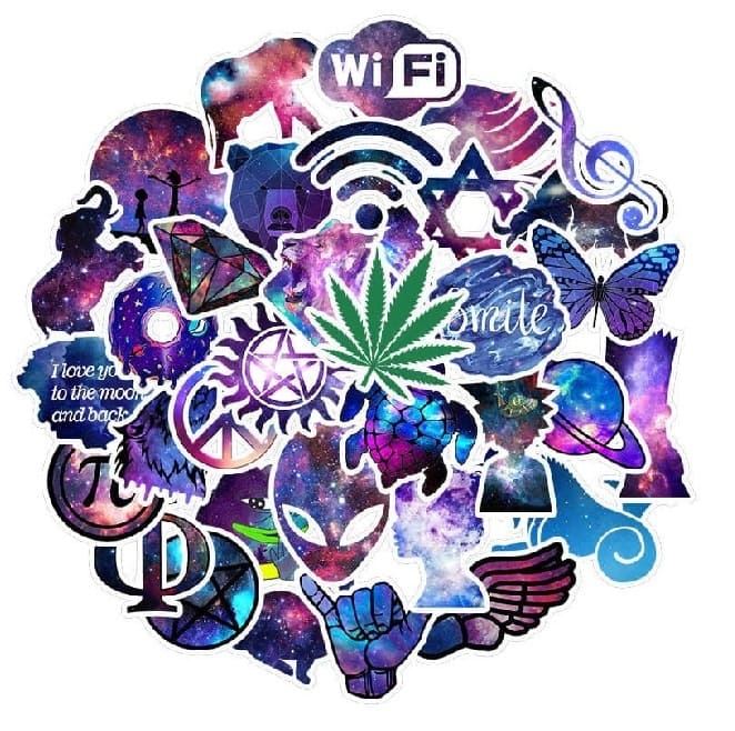 sticker pegatina estampa TORTUGA UNIVERSO decoración juguete PVC RESISTENTE AGUA SOL FILTRO ANIME