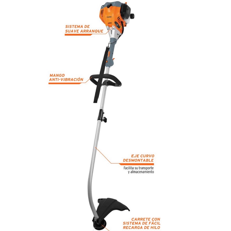 DESBROZADORA A GASOLINA TRUPER 26CC 17" MOSCO PARA CORTAR PODAR HIERBA PASTOS MALEZA