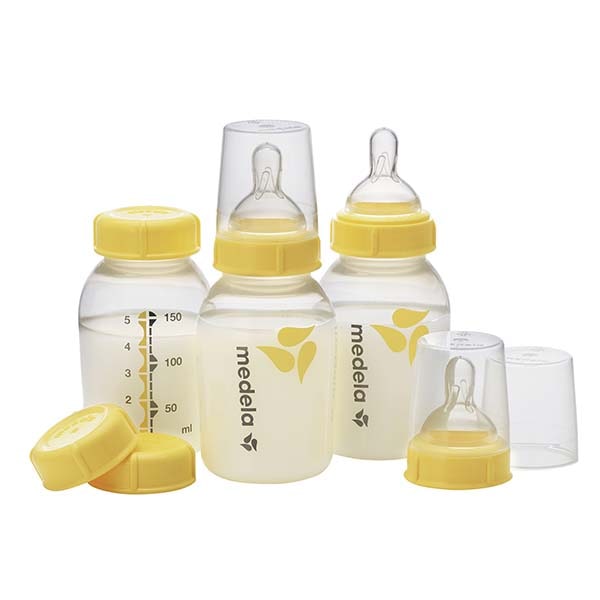 Medela Set de Botellas/Biberón de 5oz/150ml con Tetina de Flujo Lento 0-4 meses- 3pzs