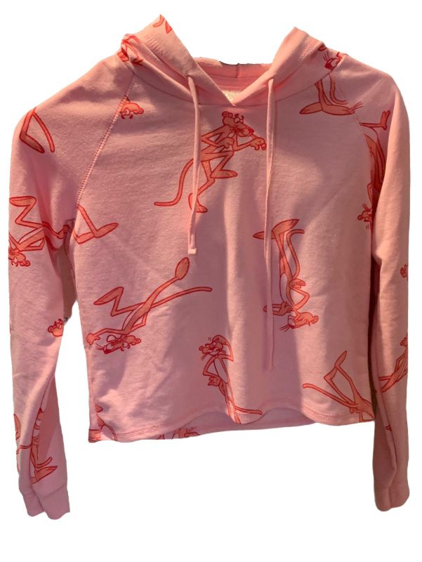 Pantera Rosa Sudadera Crop Top Dama Pink Panther Hoodie 
