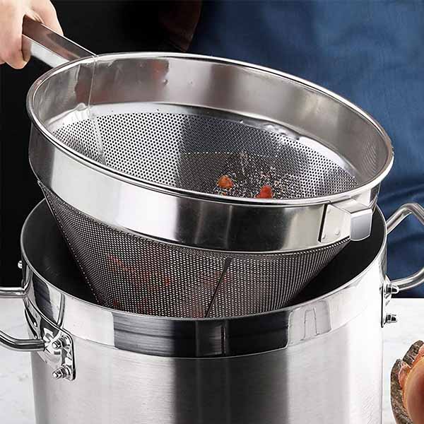 Colador chino de acero inoxidable 30cm- 12 pulgadas. Serazu