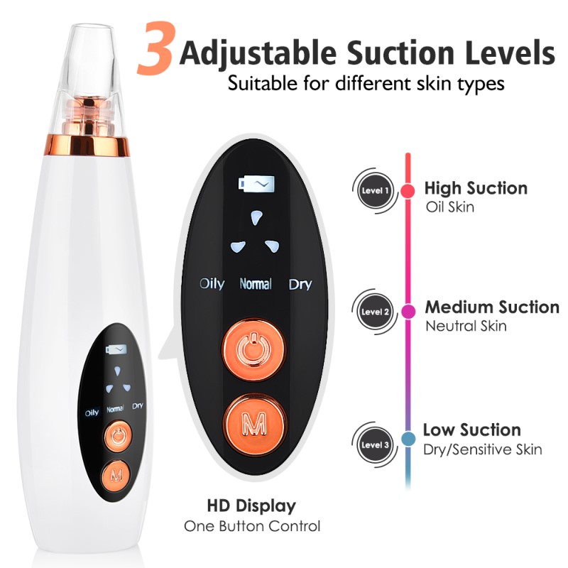 Limpiador Facial Poros Succión Puntos Negros Espinillas Acne Comedones Removedor de Imperfecciones