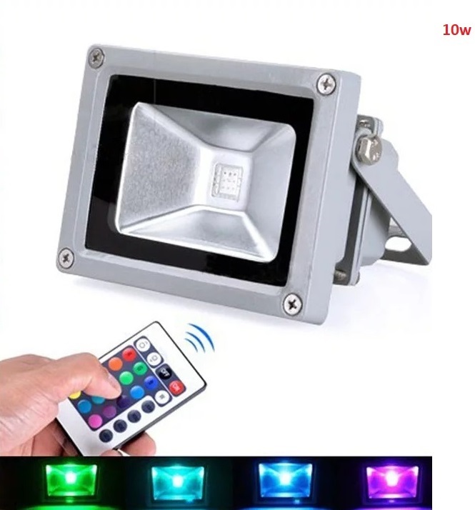 Reflector led Rgb 10w Lampara Exterior Luminaria, Multicolor