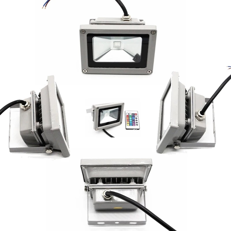 Reflector led Rgb 10w Lampara Exterior Luminaria, Multicolor