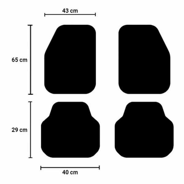 Tapete De Hule Para Auto Momo Mat Pvc Black And Grey